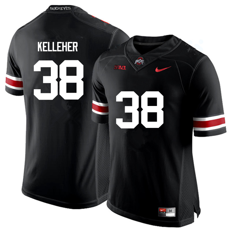 Men Ohio State Buckeyes #38 Logan Kelleher College Football Jerseys Game-Black